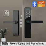 Tuya WIFI Electronic Lock Smart Door Lock Keyless Unlock with Password Biometric Fingerprint Lock Tuya APP Remote Unlock