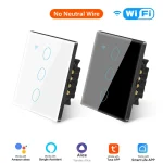 Tuya Smart Life Light Switch WiFi Touch Sensor Smart Switch App Remote Control No Neutral Wire 110V 220V For Alexa Google Home - Image 4