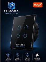 Smart Life WiFi Touch Wall Switch - 4 Gang (No Neutral Wire) | Black / White